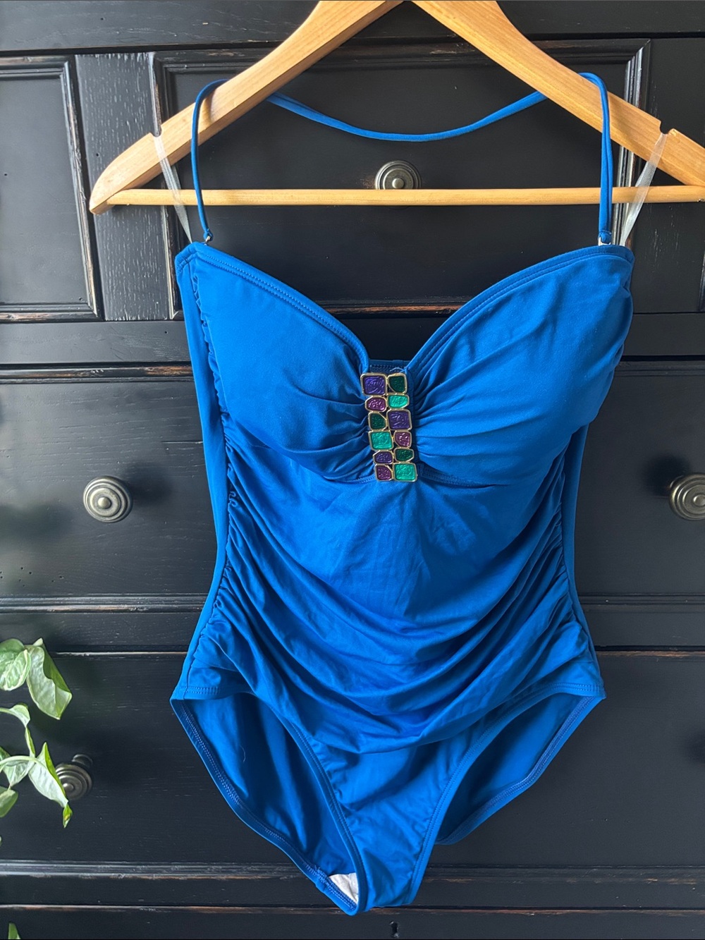 New Without Tags size 14 La Blanca by Rod Beattie One Piece Bandeau Swimsuit